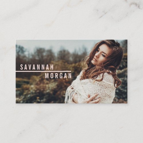 Actor models dancer photo modern blush pink trendy business card