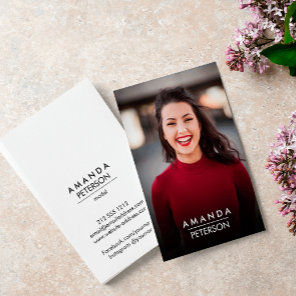 Actor Models Dancer Photo Transparent Gradient Business Card