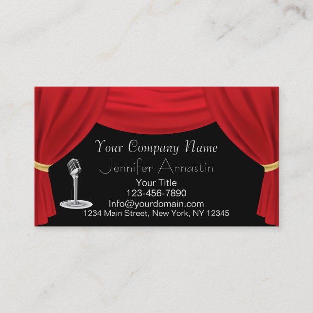 Actor or Singer Business Card (Front)