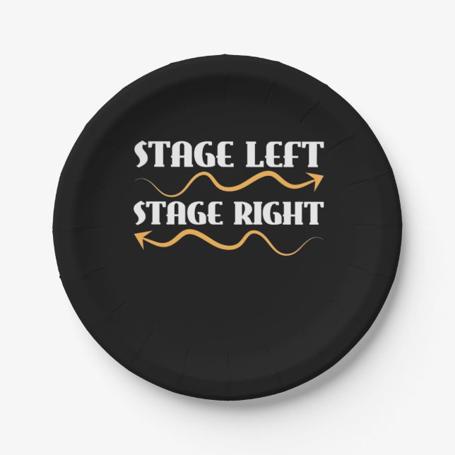 Actor Stage Left Stage Right Paper Plates (Front)
