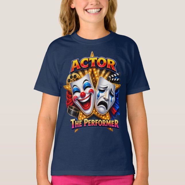 Actor - The Performer Girl's Dark Tee (Front)