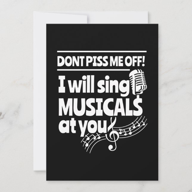 Actor Will Sing Musicals At You Save The Date (Front)