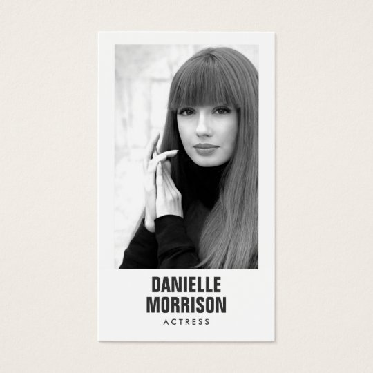 Actorodels Classic Headshot Business Card Zazzle Actorodels Classic Headshot Business Card