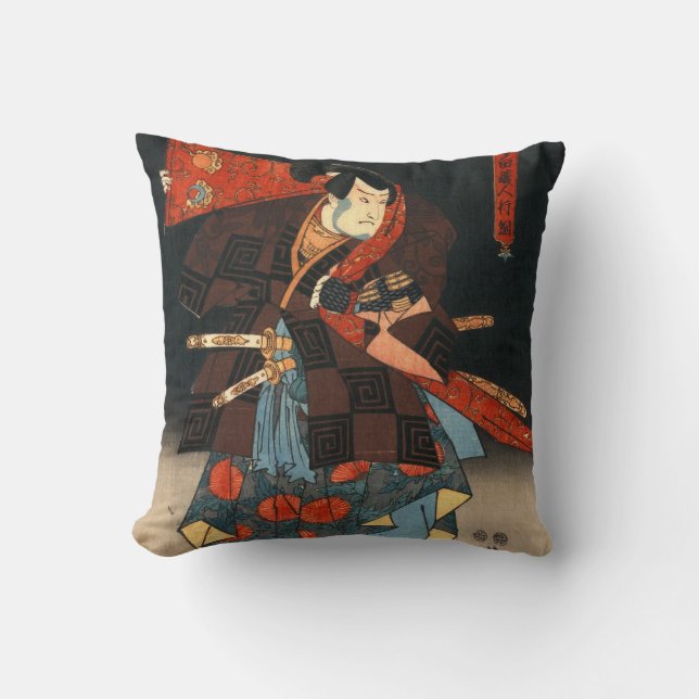 Actors Diptych 1847 Left Throw Pillow (Front)