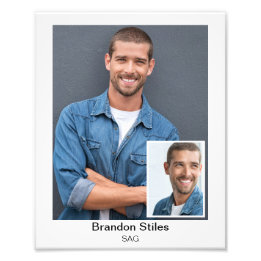 Actors Headshot 8x10 Border Insert Photo Print