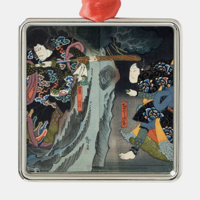 Actors in 'Soga Monogatari' Metal Ornament (Front)