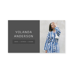 Actors models photo modern black fashion stylists business card