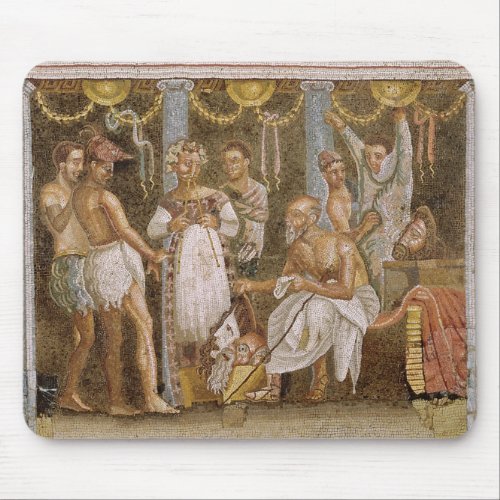 Actors rehearsing for a Satyr play c62_79 AD Mouse Pad