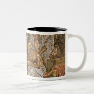 Actors rehearsing for a Satyr play, c.62-79 AD Two-Tone Coffee Mug