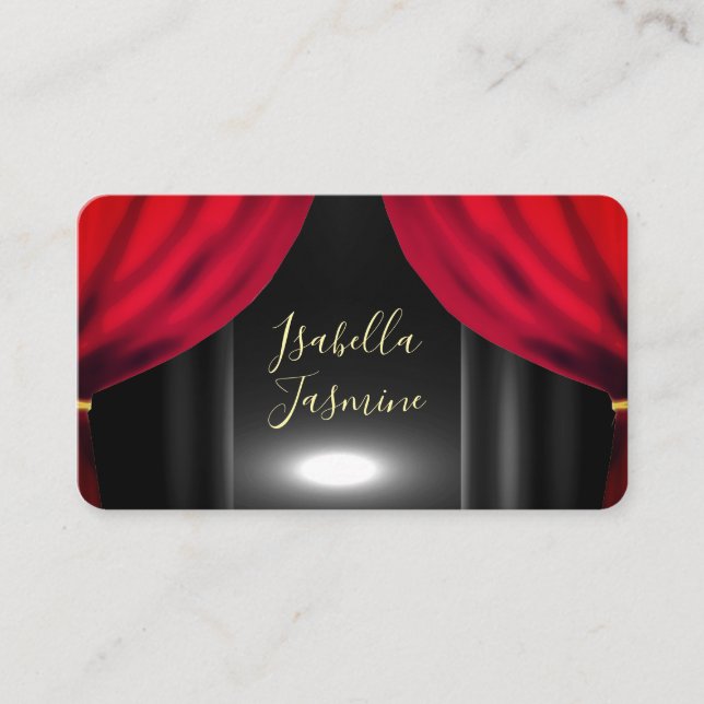 Actress actor influencer psychic  business card (Front)