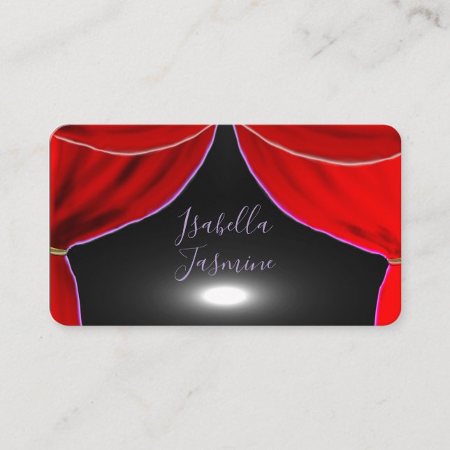 Actress actor influencer psychic  business card (Front)