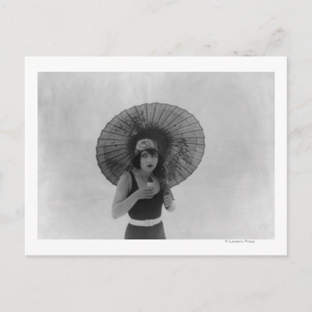 Actress Betty Compson Eating Ice Cream Postcard (Front)