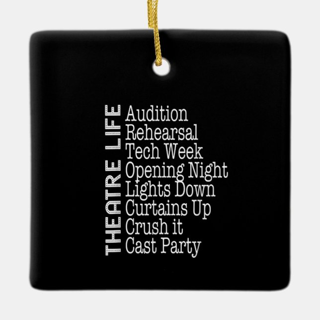 Actress  Broadway Actor  Musical Lover Acting Ceramic Ornament (Front)