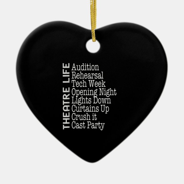 Actress  Broadway Actor  Musical Lover Acting Ceramic Ornament (Front)