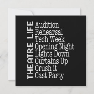 Actress Broadway Actor Musical Lover Acting Thank You Card