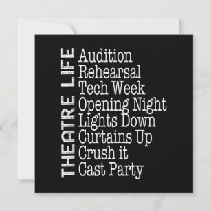 Actress  Broadway Actor  Musical Lover Acting Thank You Card