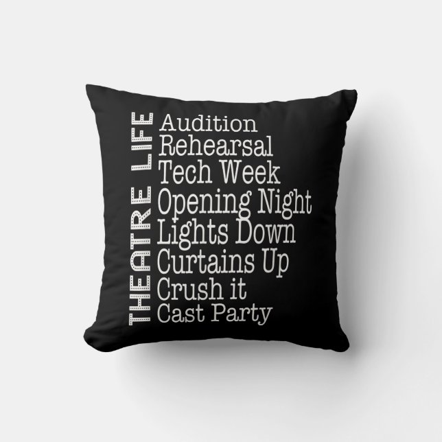 Actress  Broadway Actor  Musical Lover Acting Throw Pillow (Front)