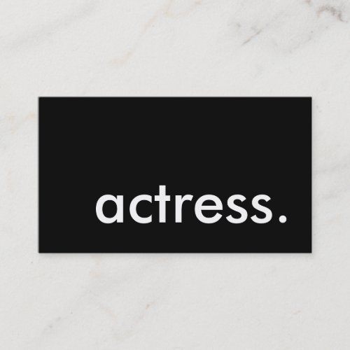 actress. business card