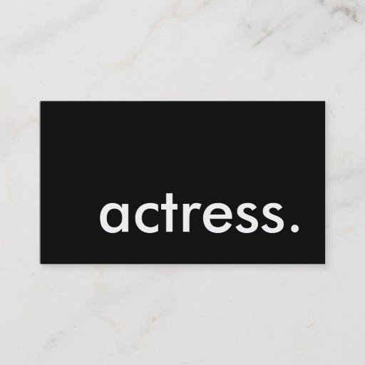 Customizable actress. business card