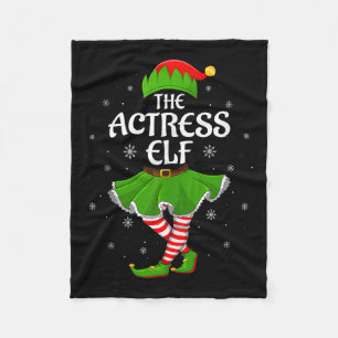Actress Elf Christmas Family Girls Women Elf Squad Fleece Blanket