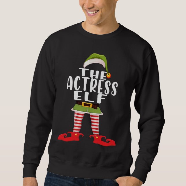 Actress Elf Costume  Family Matching  Christmas Sweatshirt (Front)