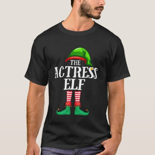 Actress Elf Matching Profession Christmas Party Pa T_Shirt