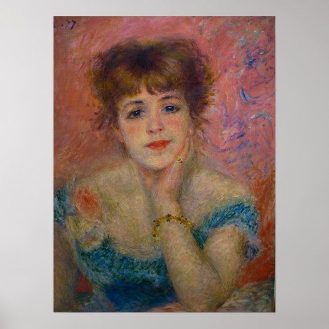 Actress Jeanne Samary by Pierre-Auguste Renoir Poster (Front)