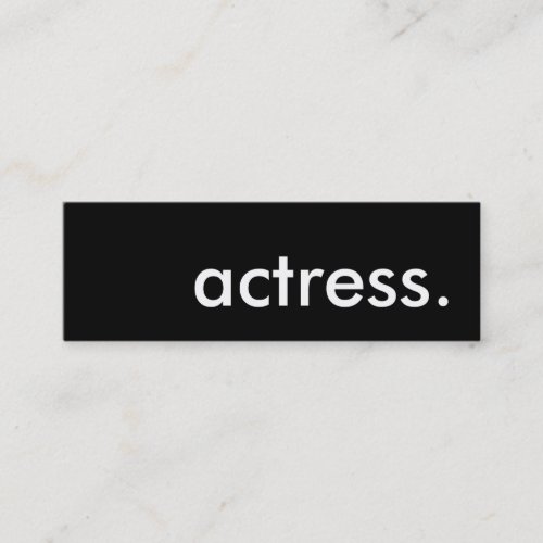 actress. business cards
