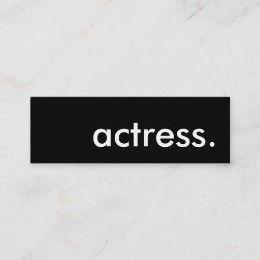 Customizable actress. business cards