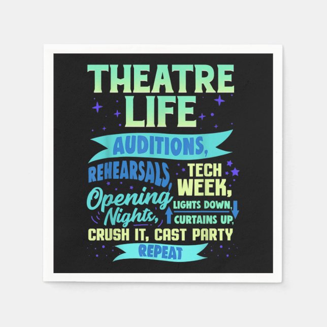 Actress Nerd Actor  Musical Acter Spian Napkins (Front)