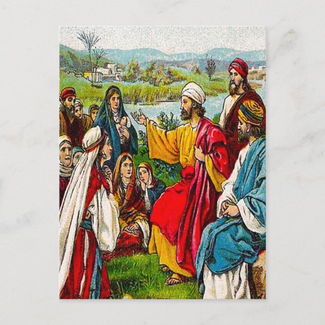 Acts 16:14-15 The Lord Opens Lydia's Heart Postcard (Front)