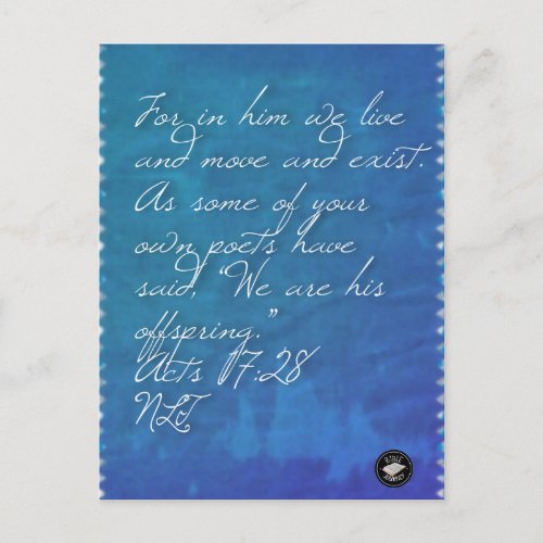 Acts 1728 Bible Verse Memory Card Postcard