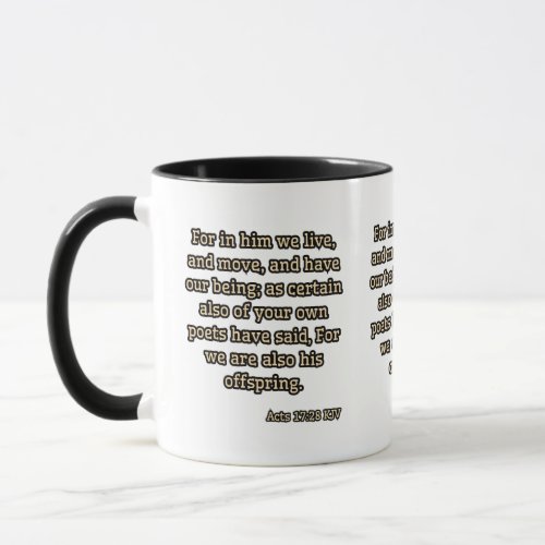 Acts 1728 KJV Bible Verse Two_Tone Mug