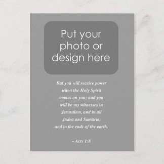 ACTS 1:8 Bible Verse Postcard
