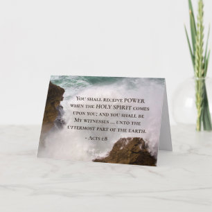 Acts 1:8 You shall receive POWER Bible Verse Card