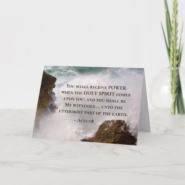 Acts 1:8 You shall receive POWER Bible Verse Card (Front)