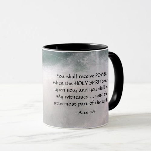 Acts 18 You shall receive POWER Bible Verse Mug