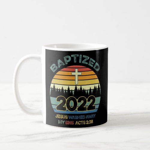 Acts 238 Cool Baptism Vintage Retro Baptized Quote Coffee Mug
