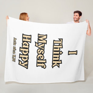 Acts 26:2 KJV Bible Verse Quote Fleece Blanket