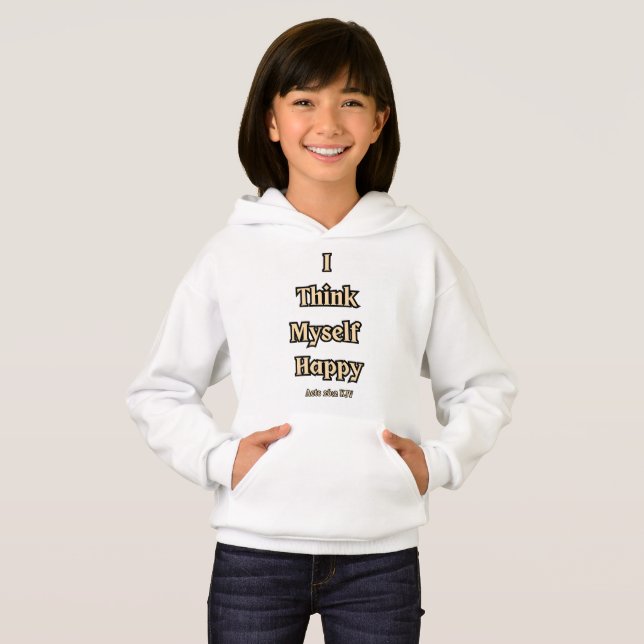 Acts 26:2 KJV Bible Verse Quote Girl's Hoodie (Front Full)