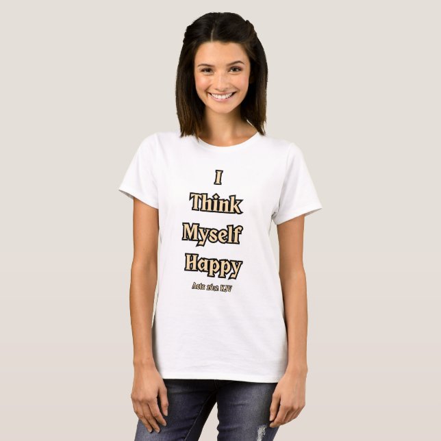 Acts 26:2 KJV Bible Verse Quote Women's T-Shirt (Front Full)