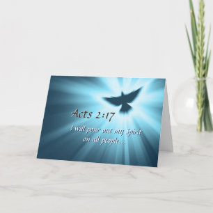 Acts 2:17 I will pour out My Spirit, Bible Verse Card