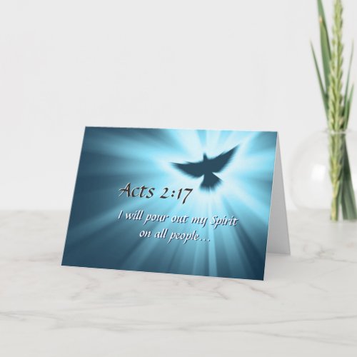 Acts 217 I will pour out My Spirit Bible Verse Card