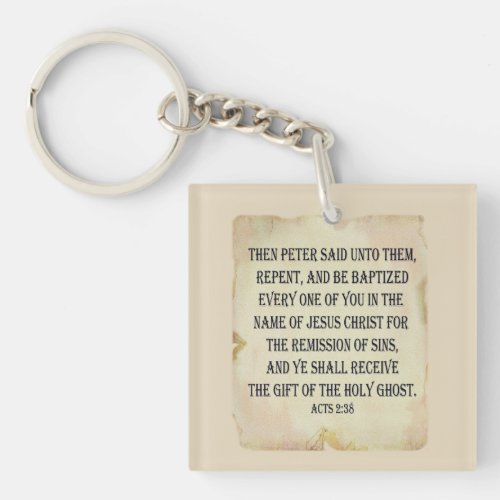 Acts 238 Keychain for Apostolic Bible Believers