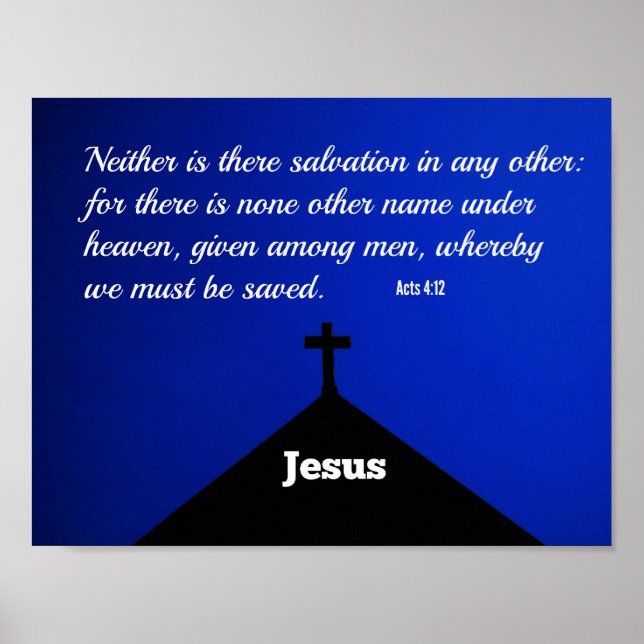 Acts 4:12 Neither is there salvation in any other Poster (Front)