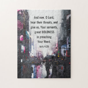 Acts 4:29 O Lord Give Great Boldness Bible Verse Jigsaw Puzzle