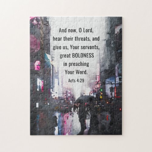 Acts 429 O Lord Give Great Boldness Bible Verse Jigsaw Puzzle