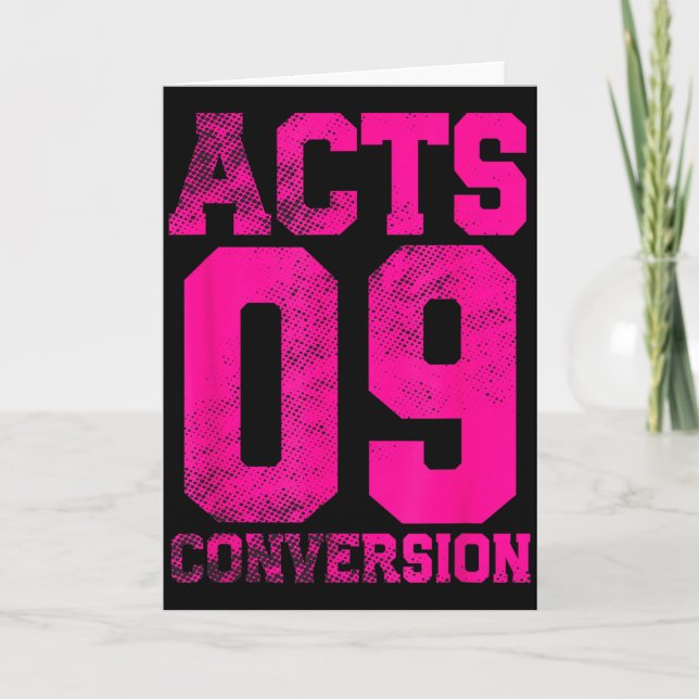 Acts 9 Conversion Bible Chapter Jersey Design  Card (Front)