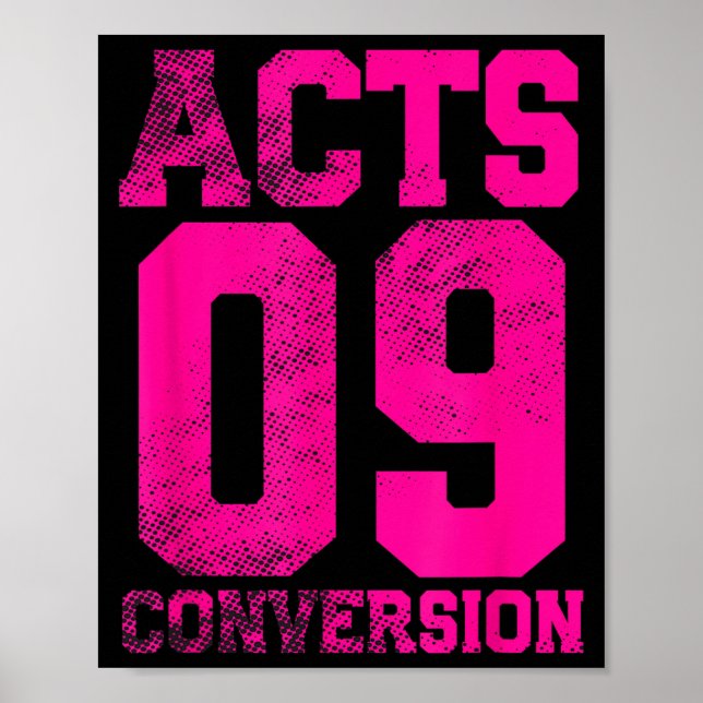 Acts 9 Conversion Bible Chapter Jersey Design  Poster (Front)