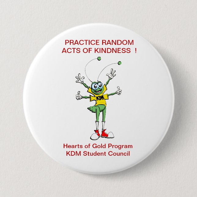 Acts of Kindness Pinback Button (Front)